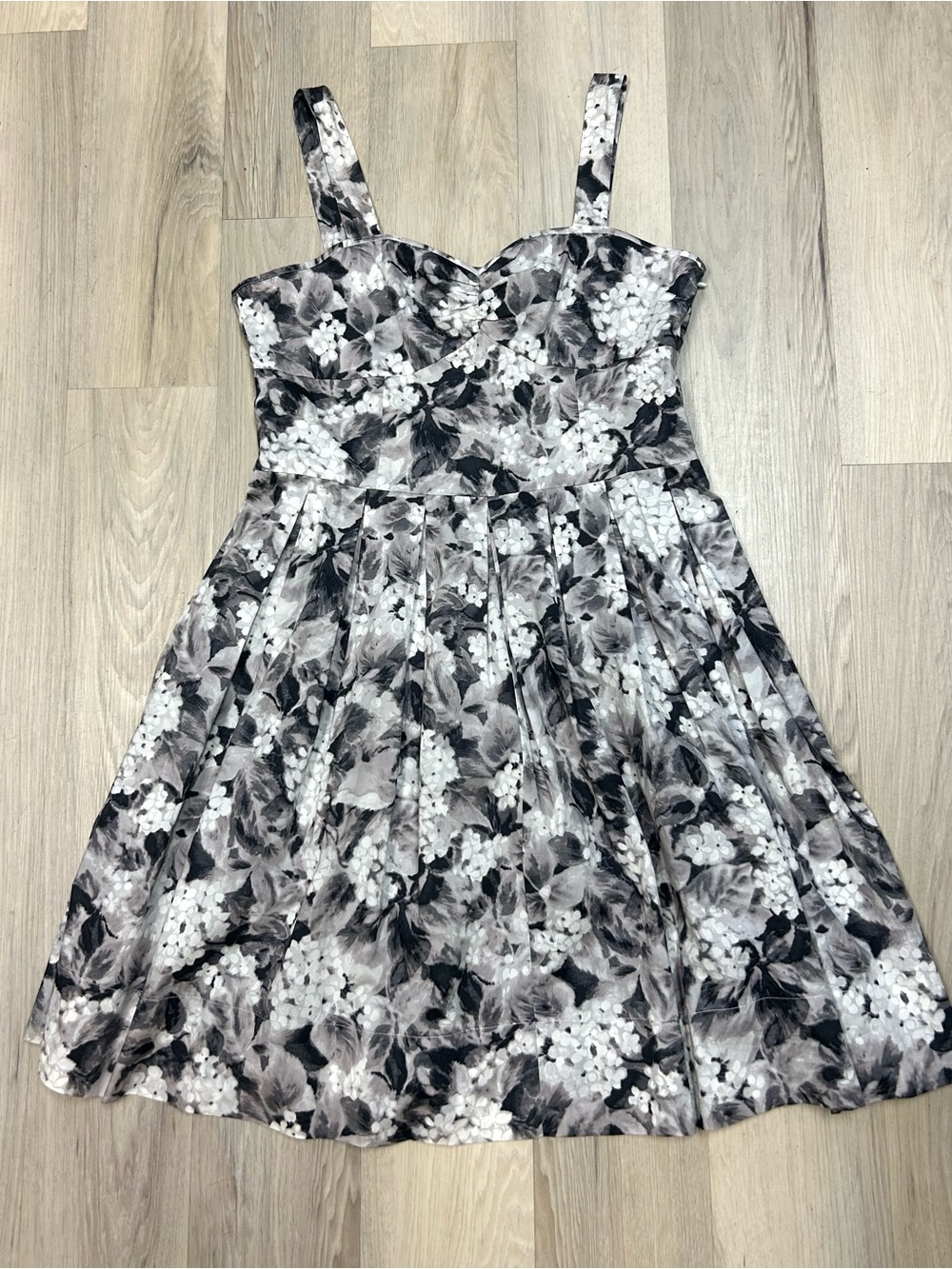 Talbots Dress Fit And Flare Sleeveless Sundress Size 14 P Floral Cotton Whimsy